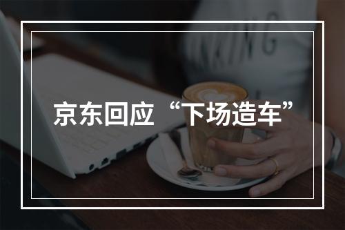 京东回应“下场造车”