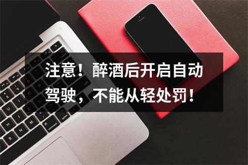 注意！醉酒后开启自动驾驶，不能从轻处罚！