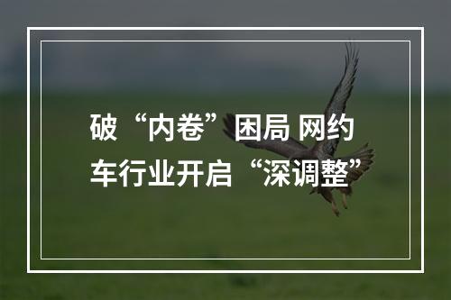 破“内卷”困局 网约车行业开启“深调整”
