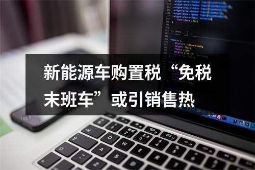 新能源车购置税“免税末班车”或引销售热