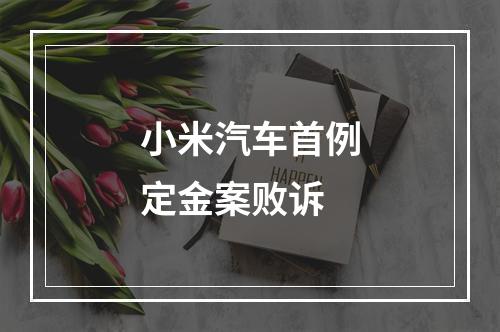 小米汽车首例定金案败诉