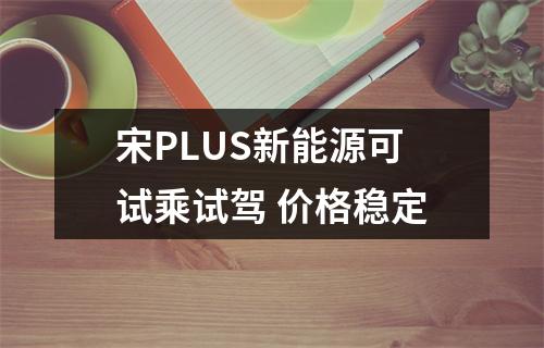 宋PLUS新能源可试乘试驾 价格稳定