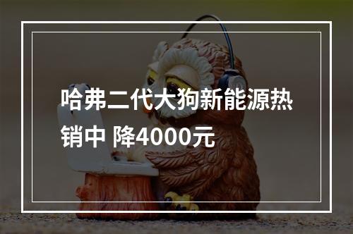 哈弗二代大狗新能源热销中 降4000元