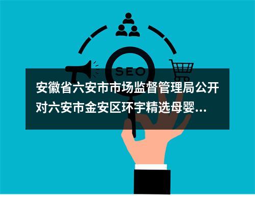 安徽省六安市市场监督管理局公开对六安市金安区环宇精选母婴用品体验店行政处罚信息