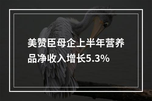 美赞臣母企上半年营养品净收入增长5.3%