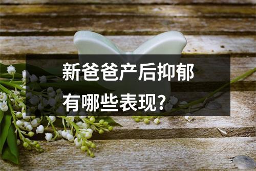 新爸爸产后抑郁有哪些表现?