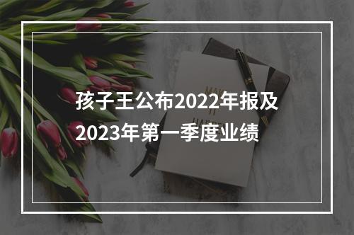 孩子王公布2022年报及2023年第一季度业绩