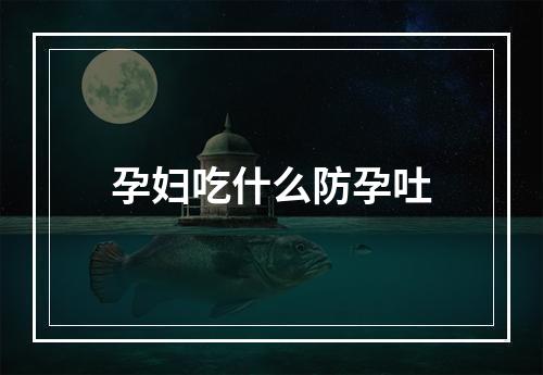 孕妇吃什么防孕吐