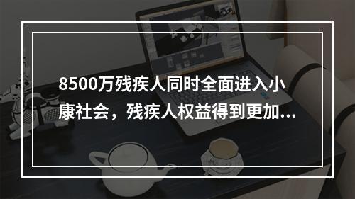 8500万残疾人同时全面进入小康社会，残疾人权益得到更加有效的保障