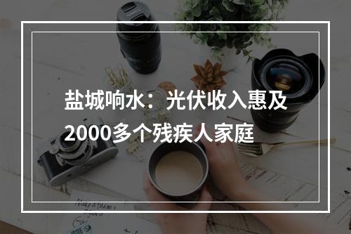 盐城响水：光伏收入惠及2000多个残疾人家庭