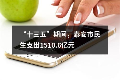 “十三五”期间，泰安市民生支出1510.6亿元