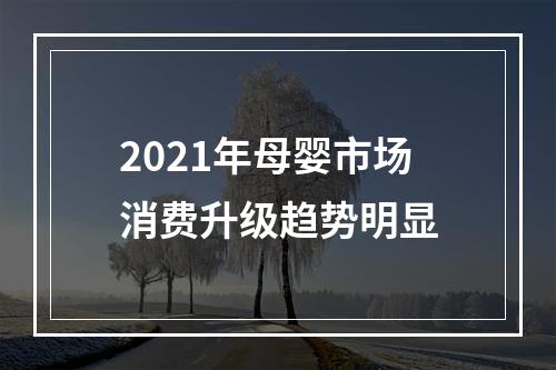 2021年母婴市场消费升级趋势明显