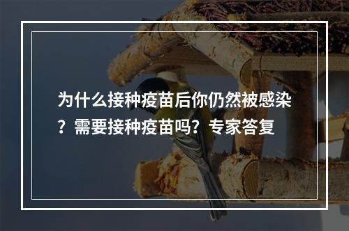为什么接种疫苗后你仍然被感染？需要接种疫苗吗？专家答复