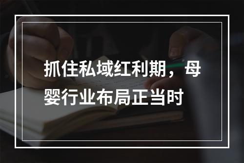 抓住私域红利期，母婴行业布局正当时