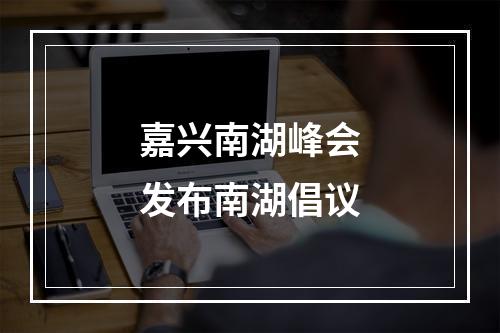 嘉兴南湖峰会发布南湖倡议