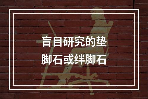 盲目研究的垫脚石或绊脚石