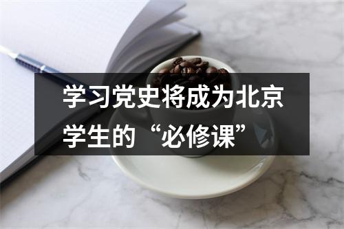 学习党史将成为北京学生的“必修课”