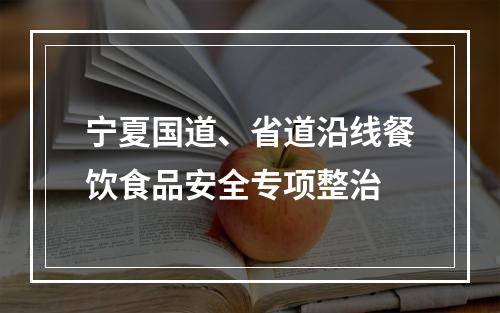 宁夏国道、省道沿线餐饮食品安全专项整治