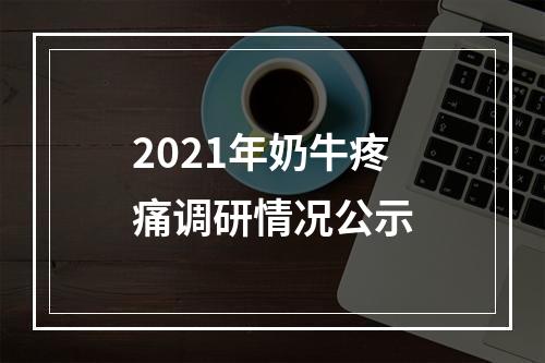2021年奶牛疼痛调研情况公示