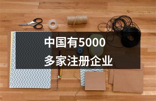 中国有5000多家注册企业