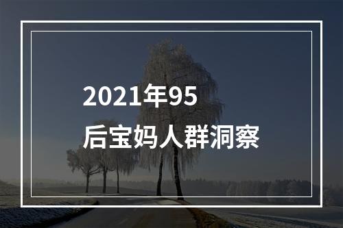2021年95后宝妈人群洞察
