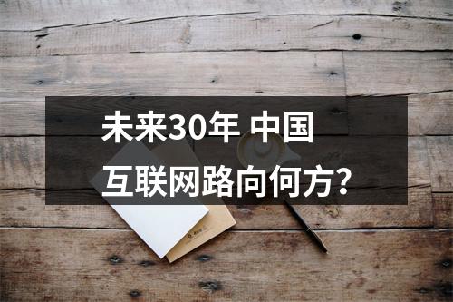 未来30年 中国互联网路向何方？