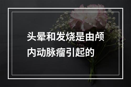 头晕和发烧是由颅内动脉瘤引起的