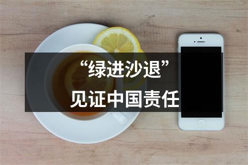 “绿进沙退”见证中国责任