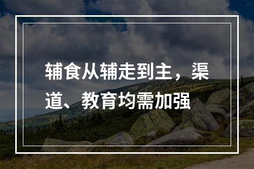 辅食从辅走到主，渠道、教育均需加强