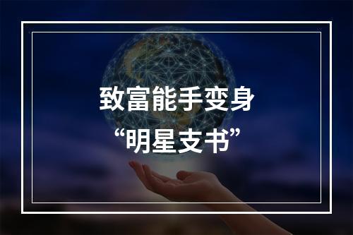 致富能手变身“明星支书”