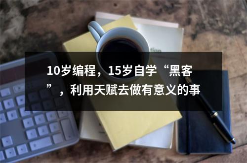 10岁编程，15岁自学“黑客”，利用天赋去做有意义的事