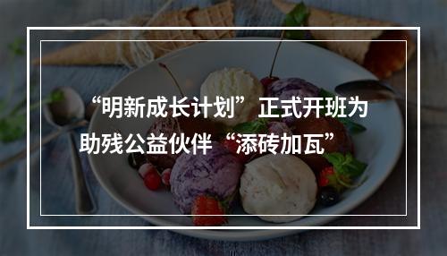 “明新成长计划”正式开班为助残公益伙伴“添砖加瓦”
