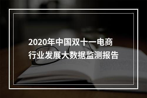2020年中国双十一电商行业发展大数据监测报告
