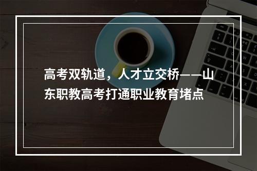 高考双轨道，人才立交桥——山东职教高考打通职业教育堵点