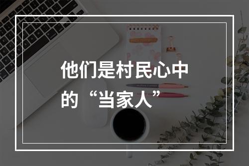 他们是村民心中的“当家人”