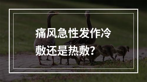 痛风急性发作冷敷还是热敷？
