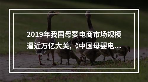 2019年我国母婴电商市场规模逼近万亿大关,《中国母婴电商市场数据报告》发布