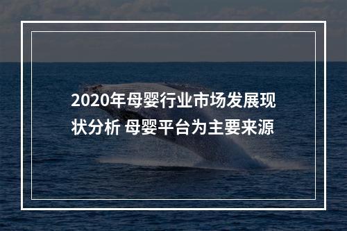 2020年母婴行业市场发展现状分析 母婴平台为主要来源