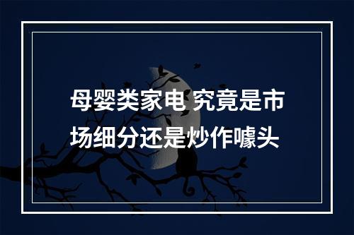 母婴类家电 究竟是市场细分还是炒作噱头