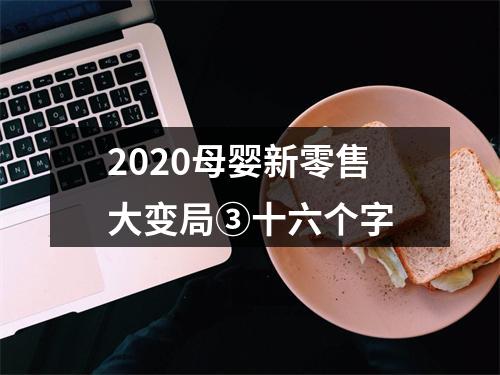 2020母婴新零售大变局③十六个字