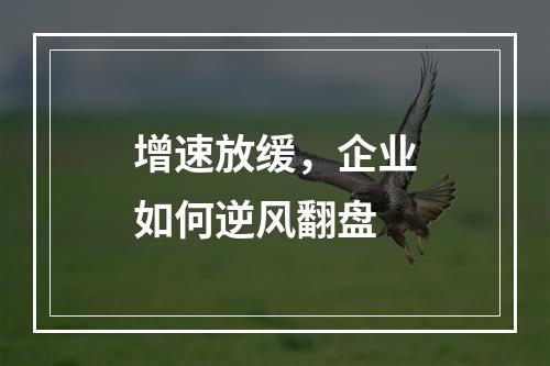 增速放缓，企业如何逆风翻盘
