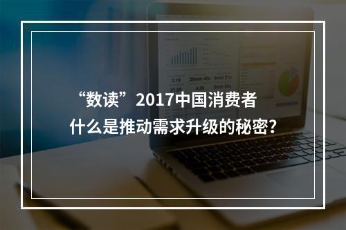 “数读”2017中国消费者 什么是推动需求升级的秘密？