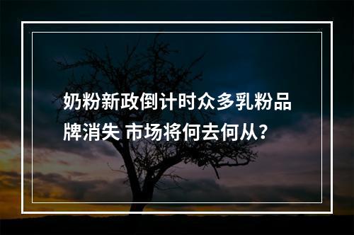 奶粉新政倒计时众多乳粉品牌消失 市场将何去何从？