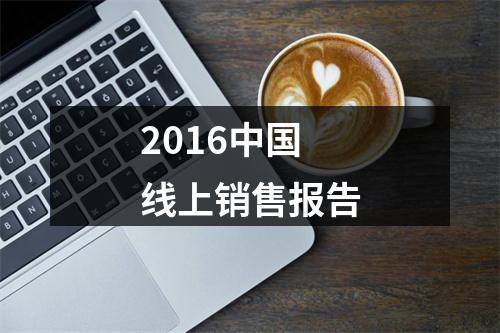 2016中国线上销售报告