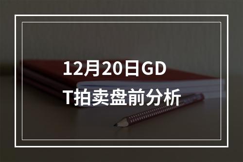 12月20日GDT拍卖盘前分析