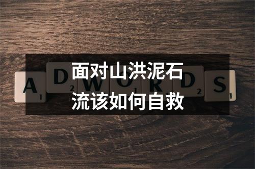 面对山洪泥石流该如何自救