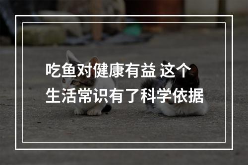 吃鱼对健康有益 这个生活常识有了科学依据