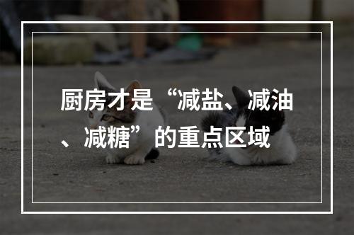 厨房才是“减盐、减油、减糖”的重点区域