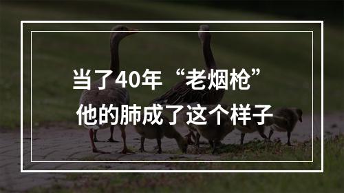 当了40年“老烟枪” 他的肺成了这个样子