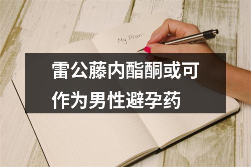 雷公藤内酯酮或可作为男性避孕药